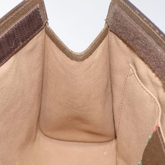 GUCCI GG Supreme Web Sherry Line Bag PVC Beige Green Red 89 01 033 Auth 131335 - Picture 14 of 15